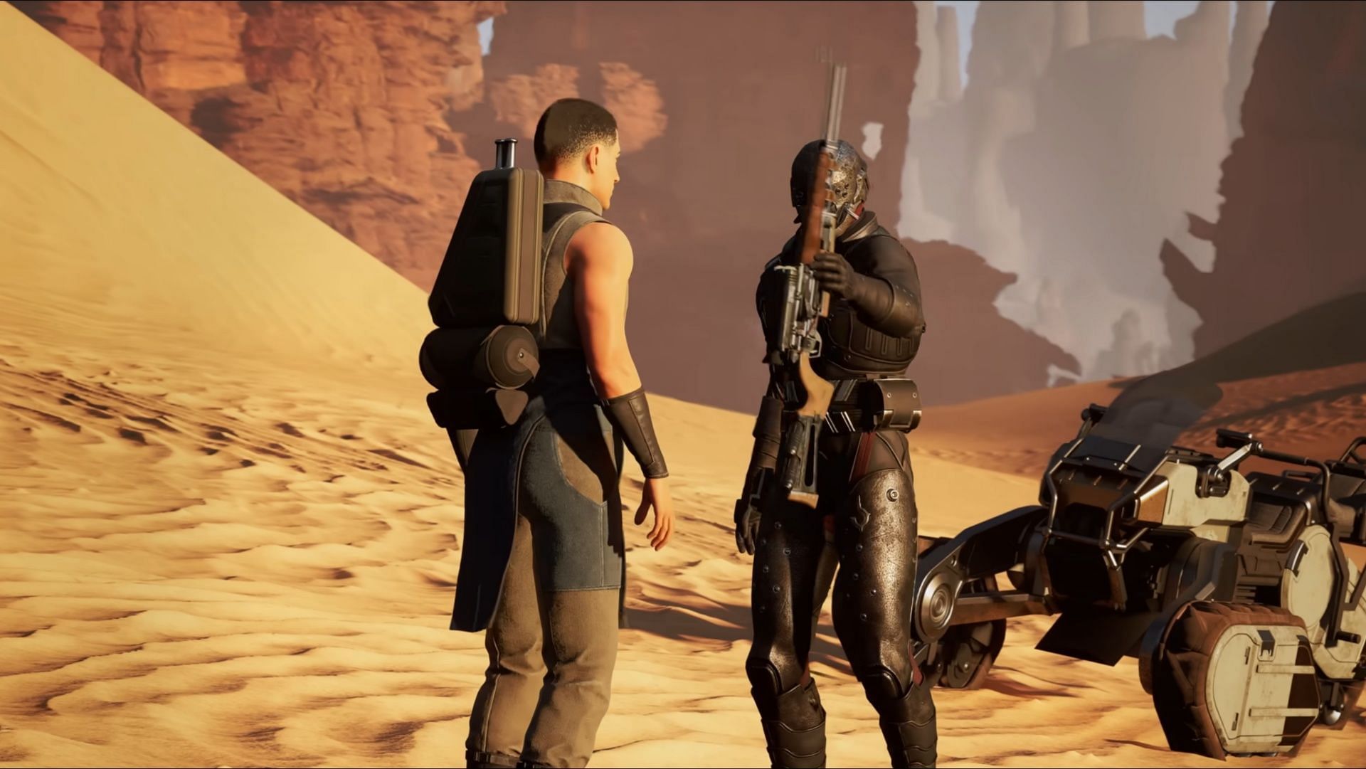 Players will be able to travel to the world of Arrakis soon enough (Image via Funcom)