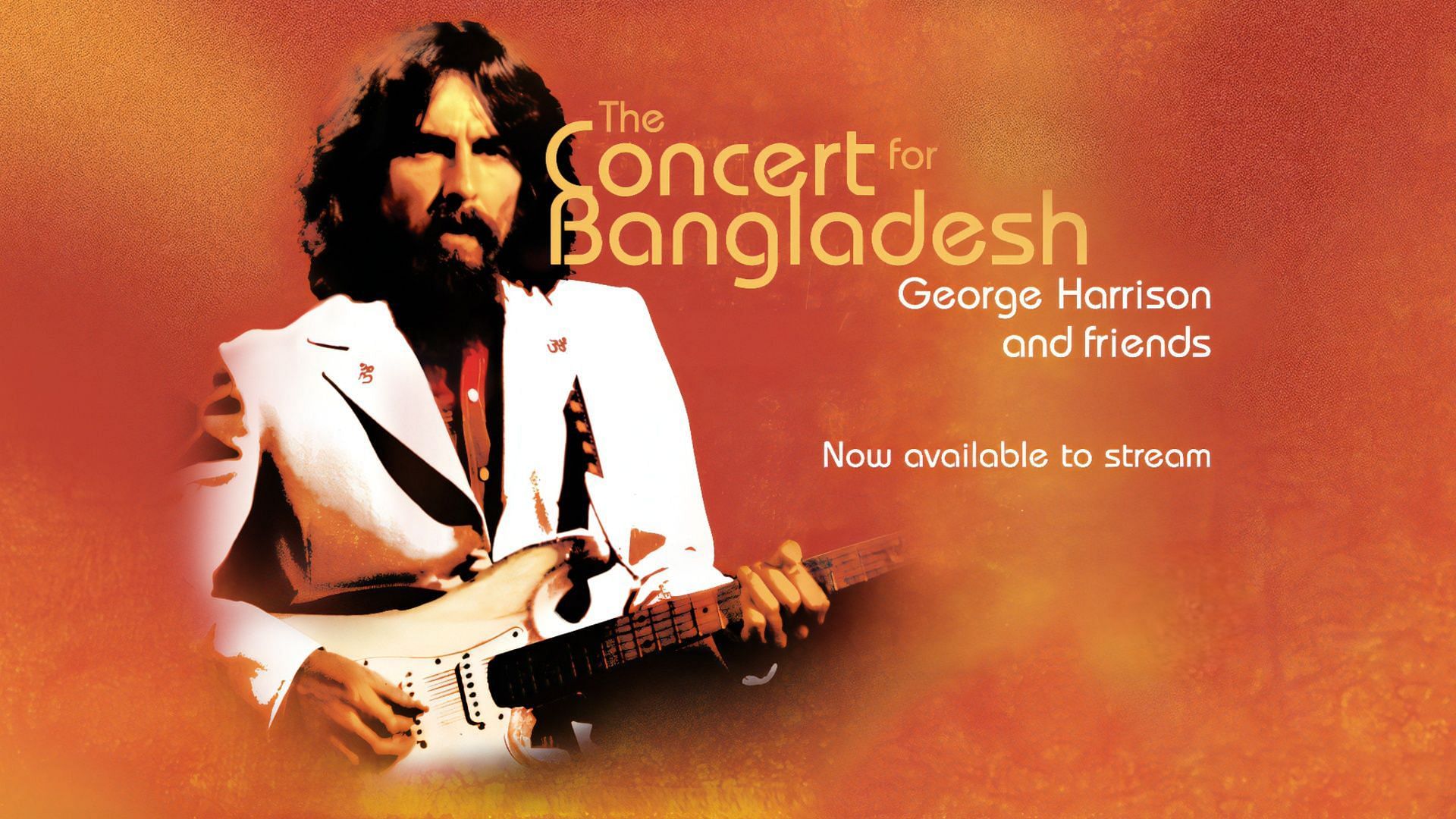 The poster for George Harrison&#039;s The Concert for Bangladesh (Image via georgeharrison.com)