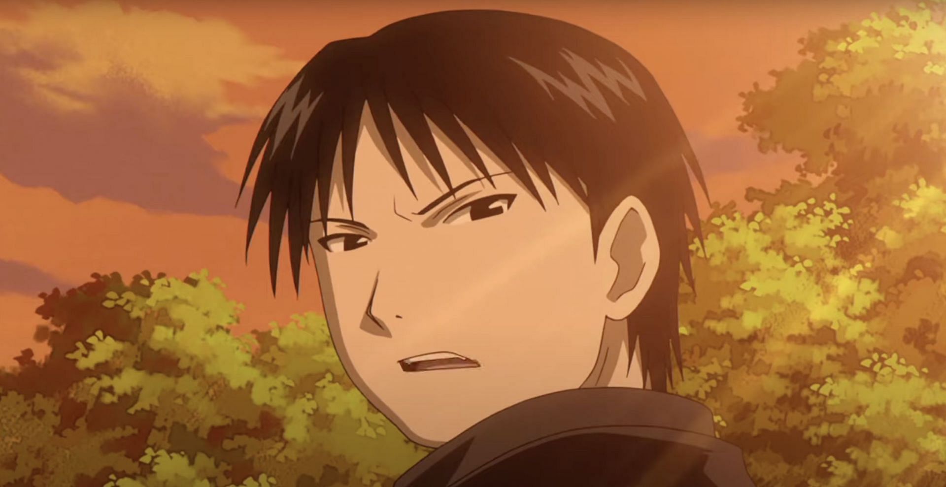 Colonel Roy Mustang as seen in anime (Image via Studio Bones)