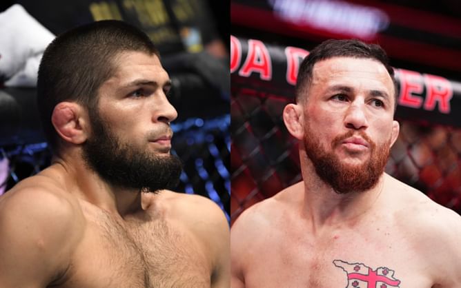 Khabib Nurmagomedov hopes Umar Nurmagomedov will face Merab Dvalishvili for UFC bantamweight belt: "We are neighbors, Dagestan and Georgia"