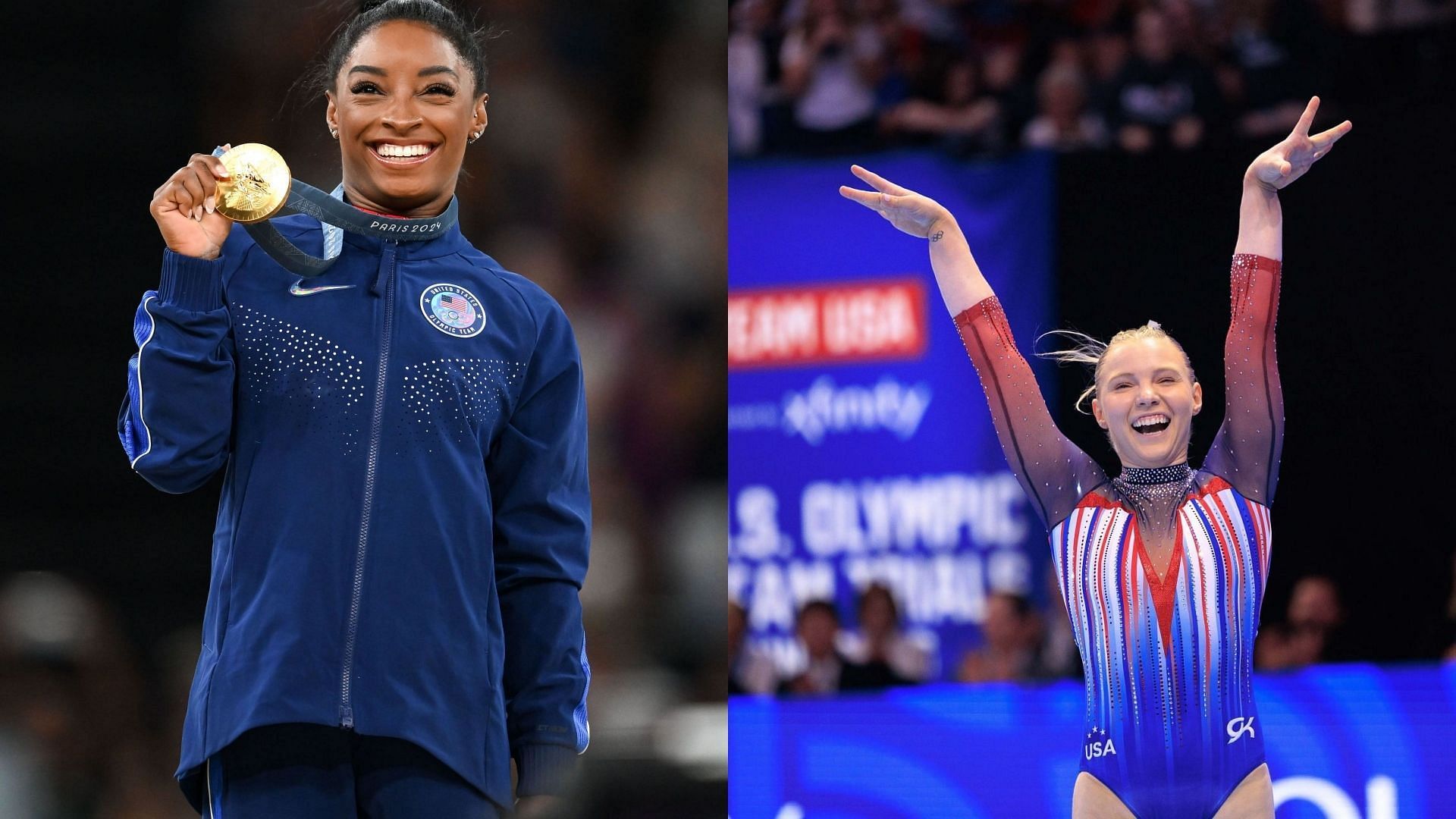 Simone Biles and Jade Carey (Images: All via Getty)