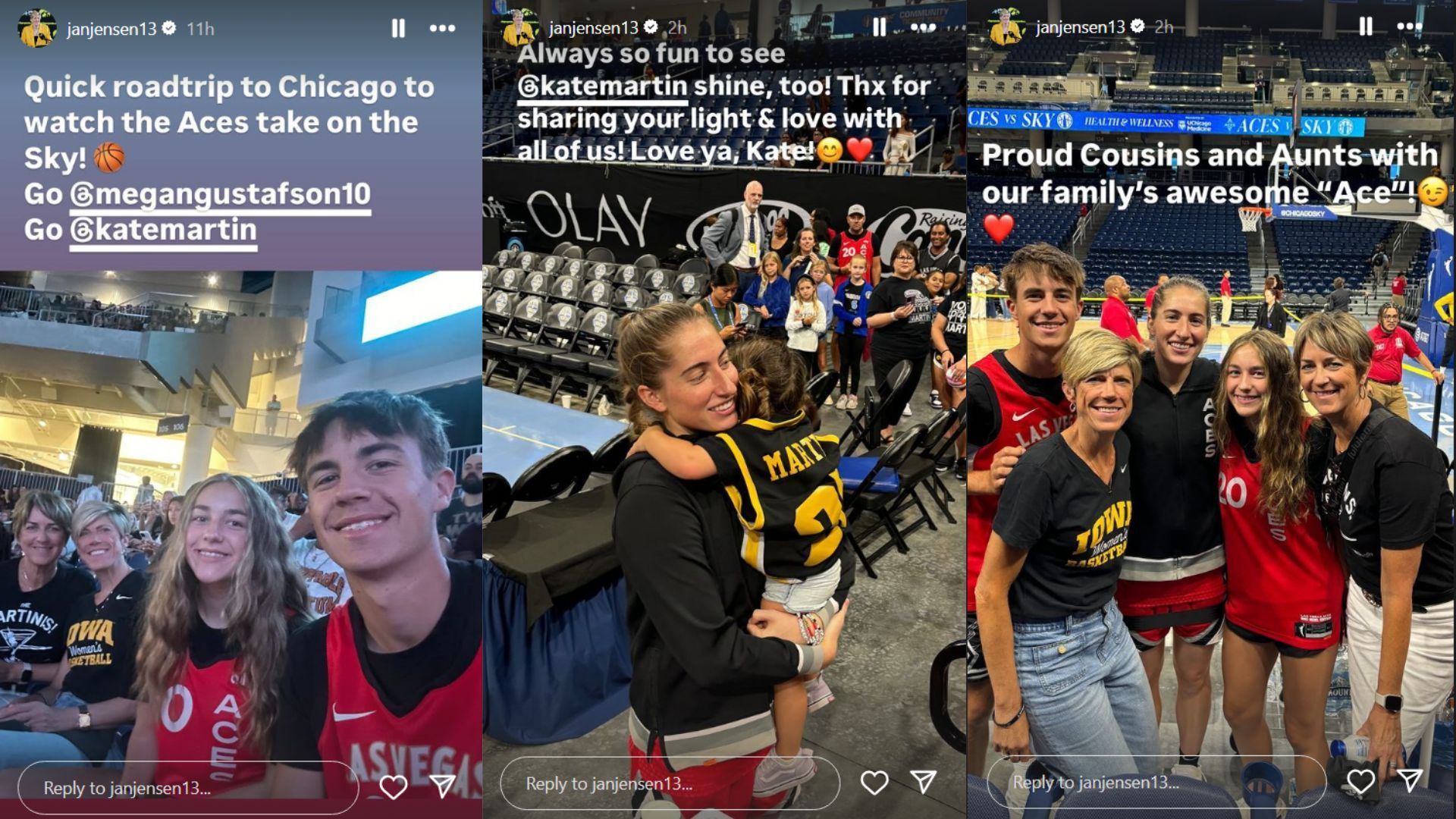 Jan Jensen's Instagram stories with Kate Martin