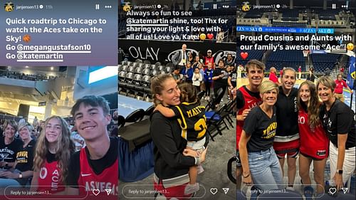 Jan Jensen's Instagram stories with Kate Martin