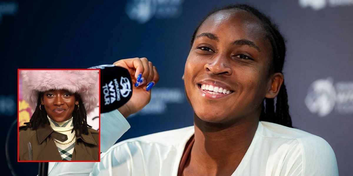 Coco Gauff and Little Simz (inset). (Images via GETTY)