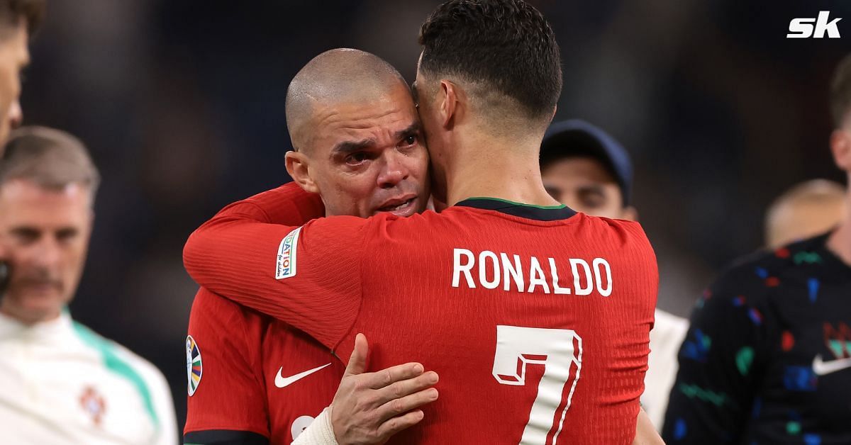 Pepe and Cristiano Ronaldo