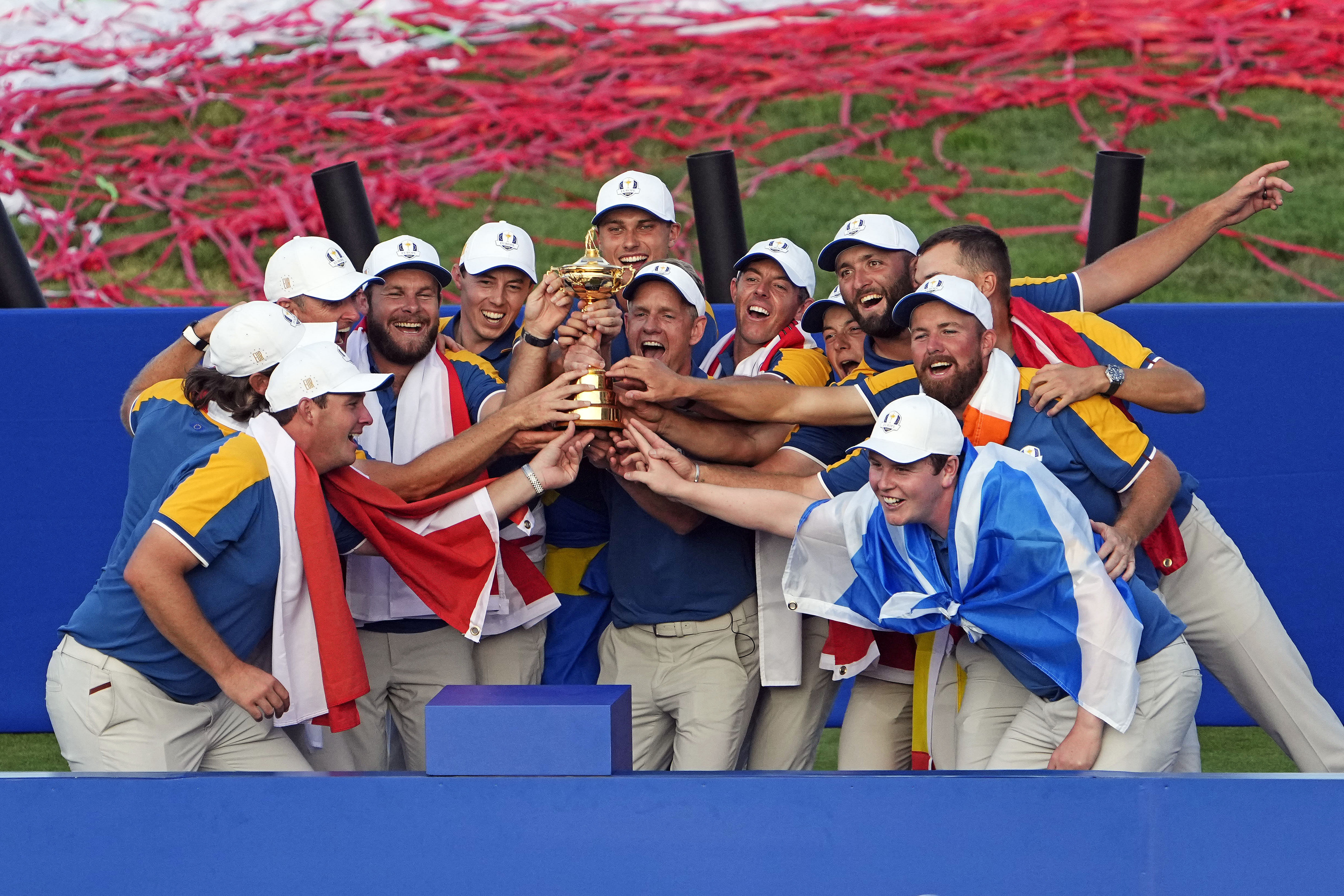 Europe&#039;s Ryder Cup victory celebration at Rome 2023 (Image via Imagn)