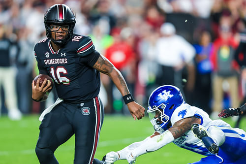 LaNorris Sellers is the likely starting QB this fall for South Carolina, while Arch Manning will be a back-up at Texas. (Photo credit: IMAGN)