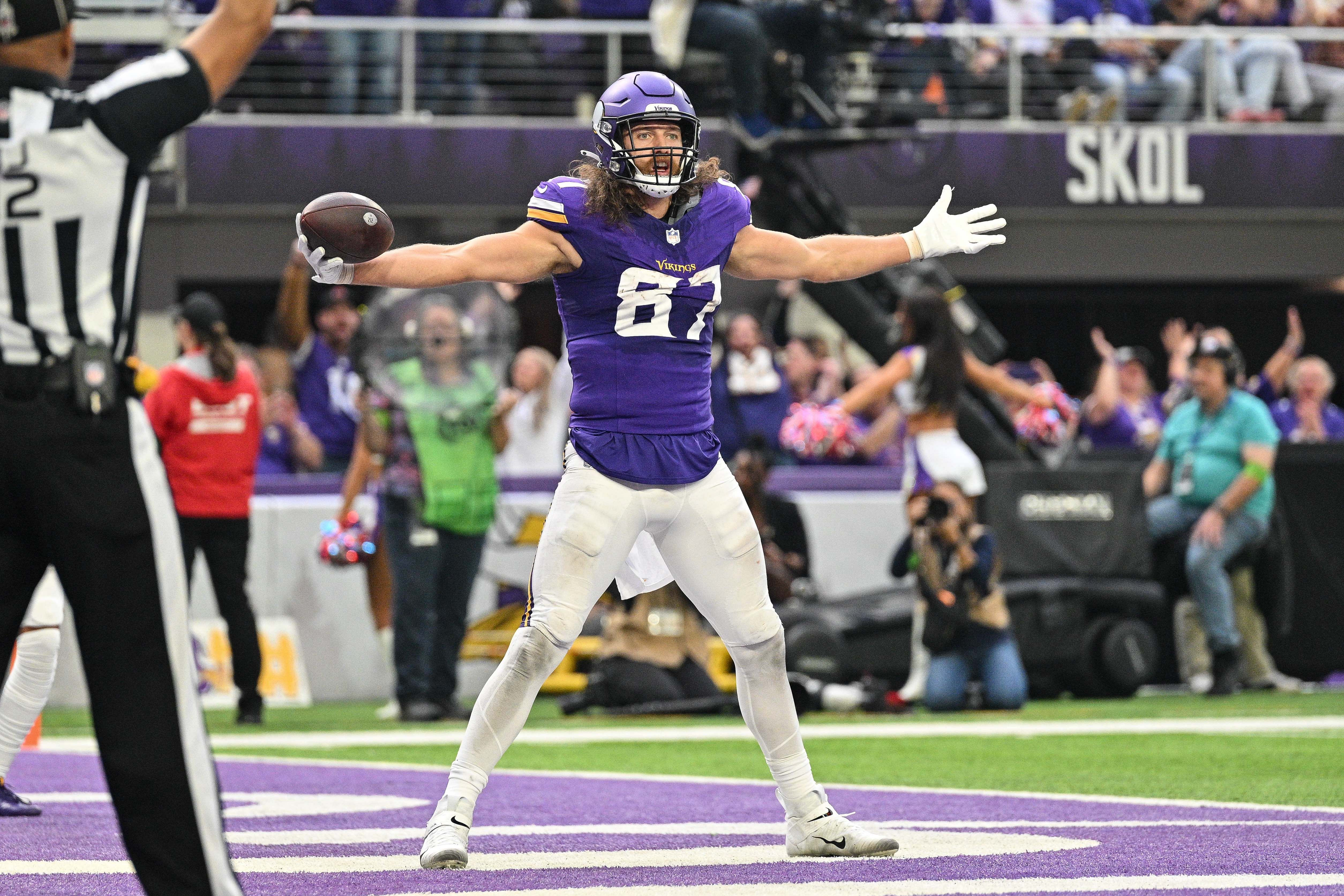 Minnesota Vikings TE T.J. Hockenson (Source: Imagn)