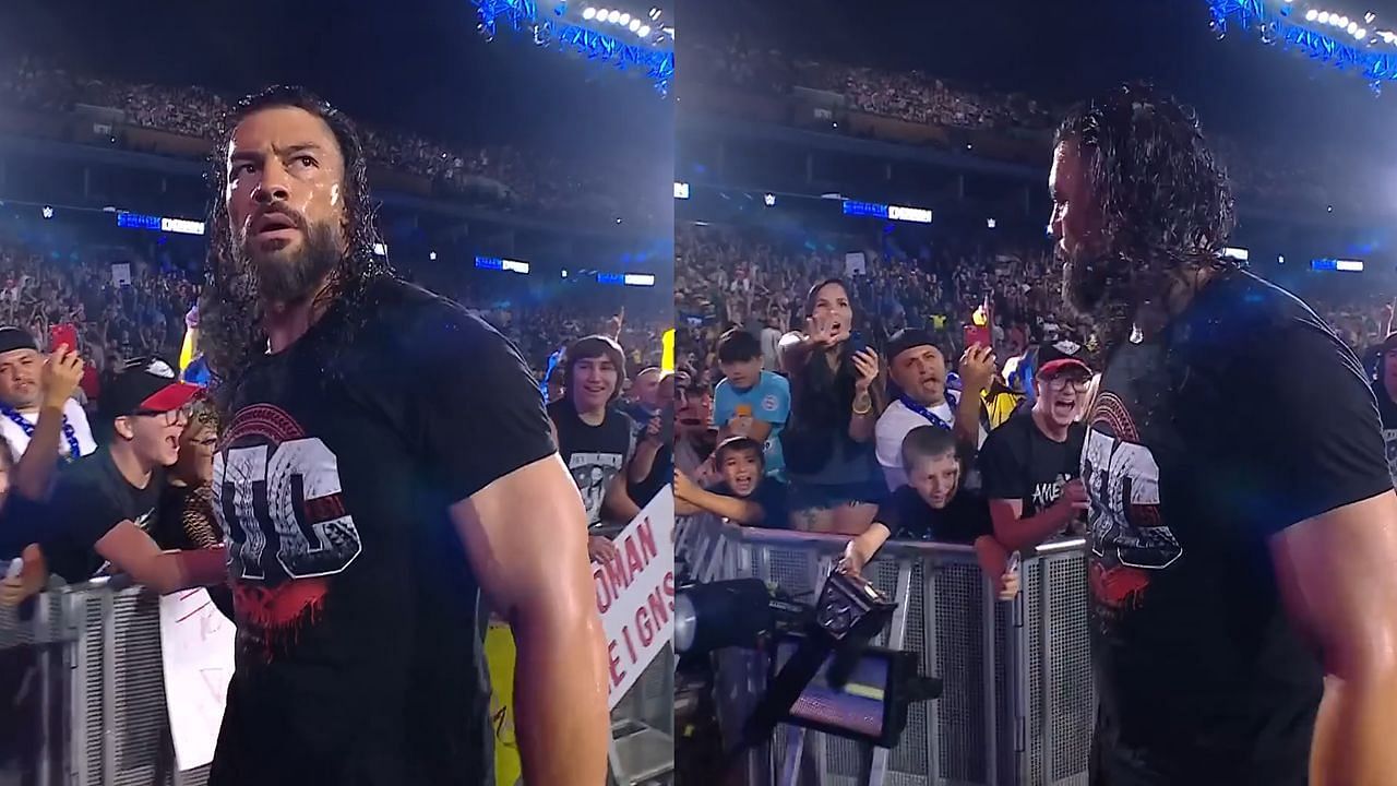 Roman Reigns heading backstage (via WWE