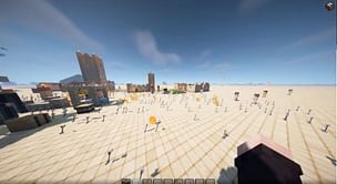 Minecraft player builds fire arrow barrage machine