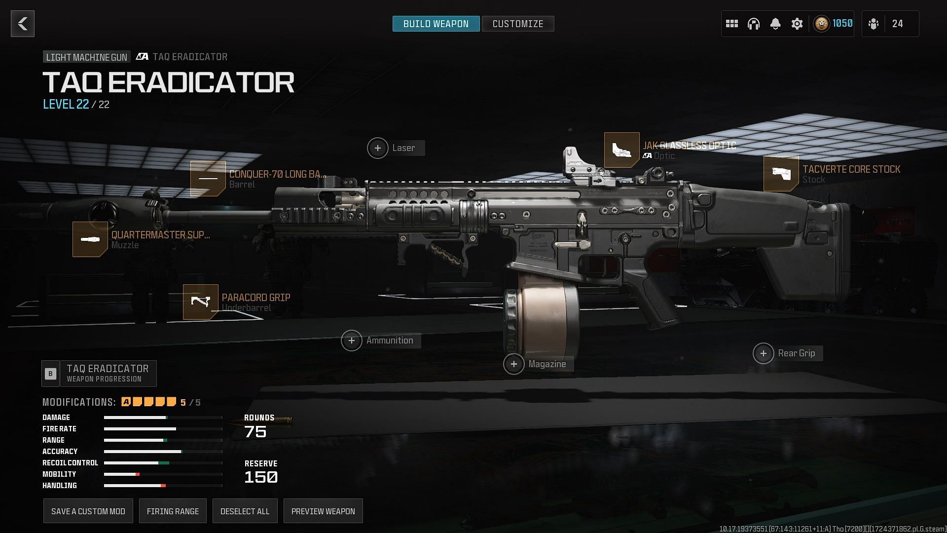 Building the best TAQ Eradicator long-range meta loadout in Warzone (Image via Activision)