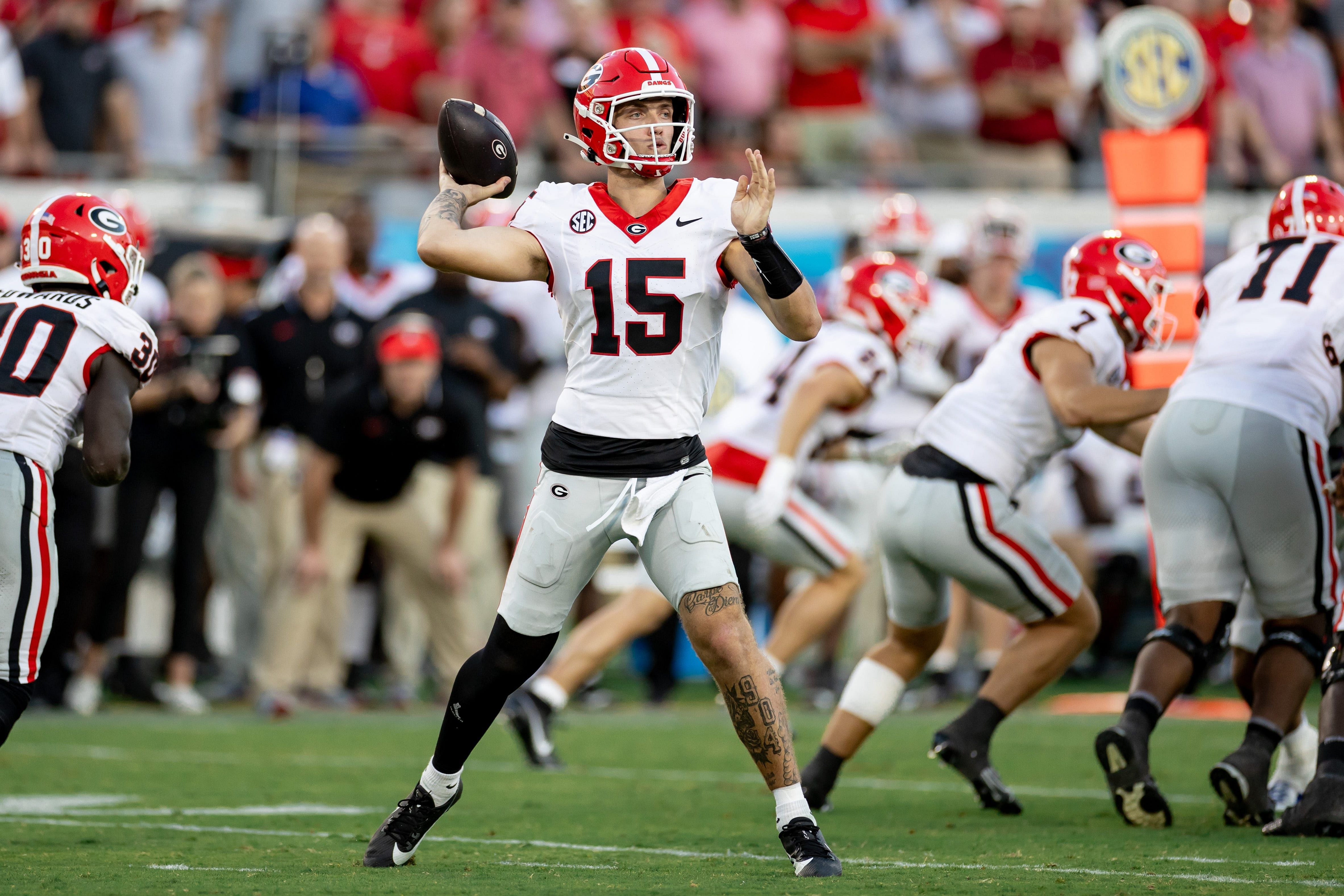 Georgia QB #15 Carson Beck - Source: Imagn