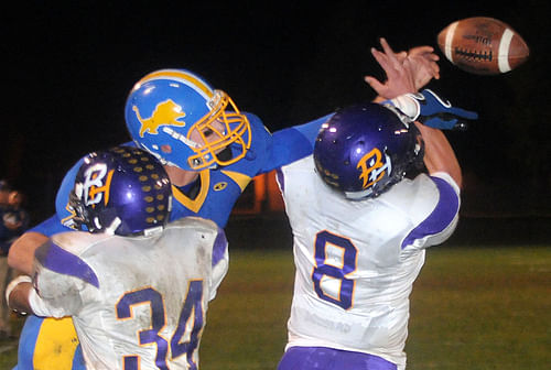 Aaron Judge in high school football (in blue) via Imagn