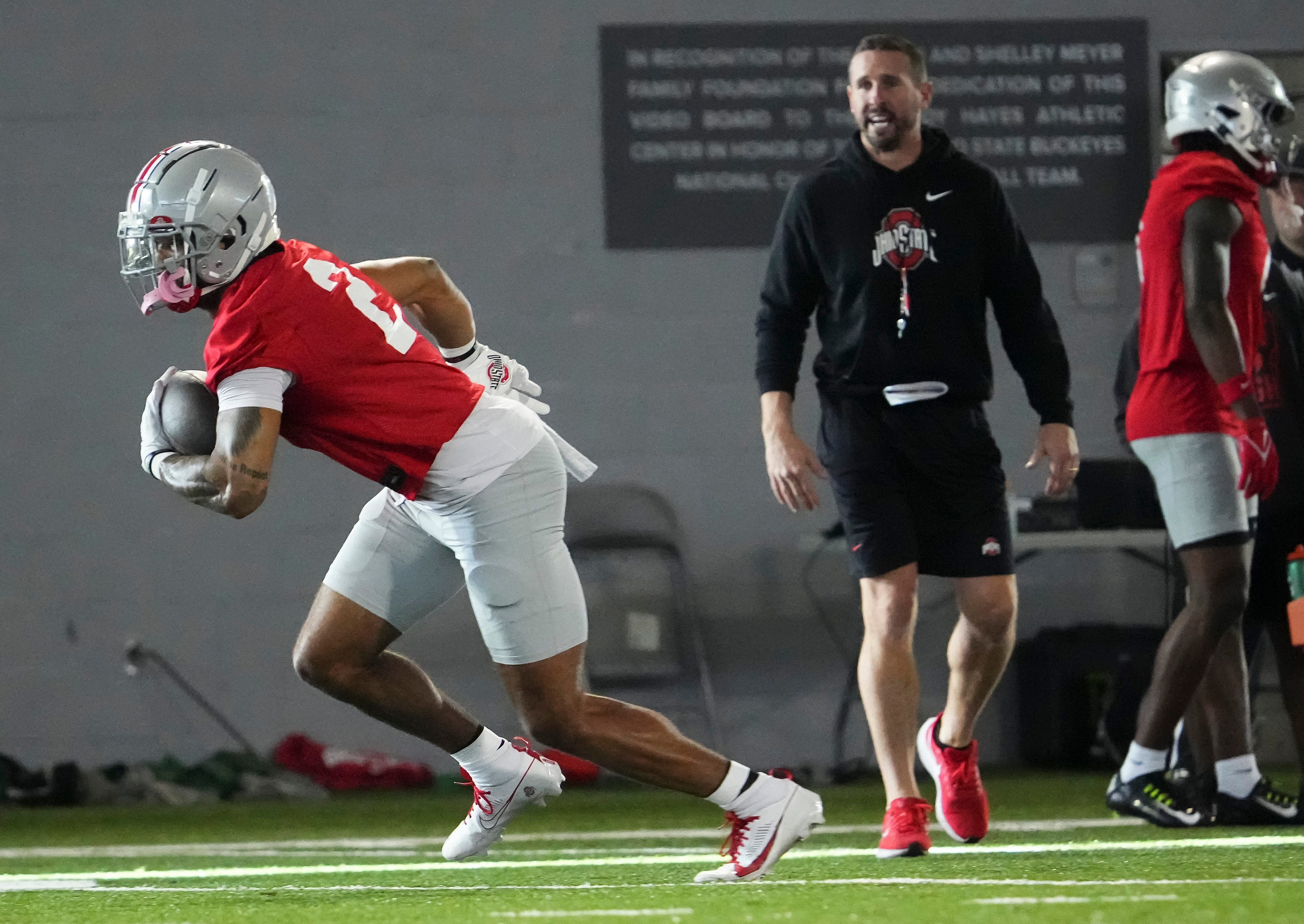 Ohio State's Emeka Egbuka looks to return to his 2022 form this season for the Buckeyes. (Photo credit: IMAGN)