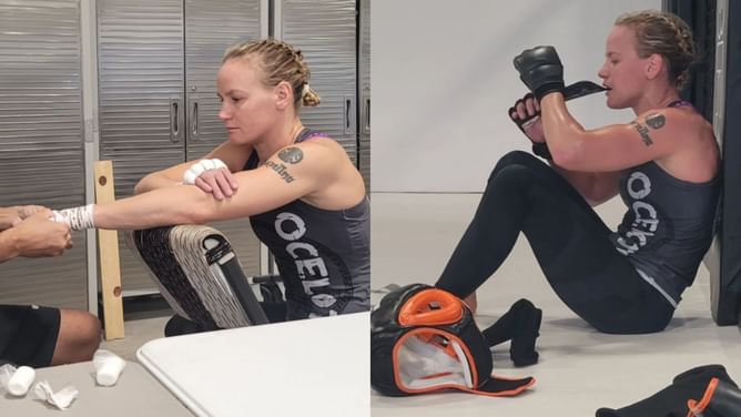 In Photos: Valentina Shevchenko sweats it out in training with Noche UFC fast approaching