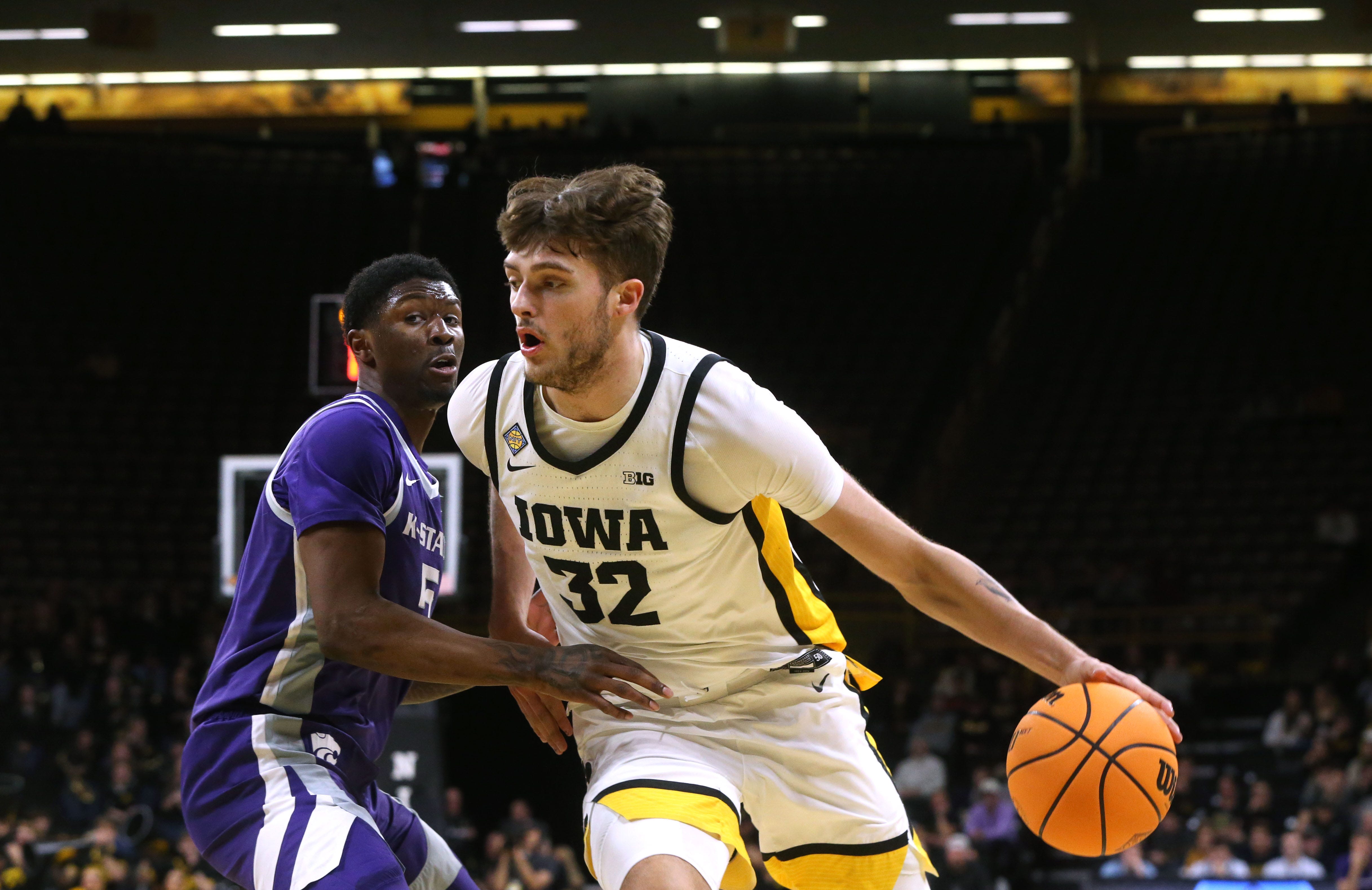 Iowa forward Owen Freeman (Image Source: IMAGN)