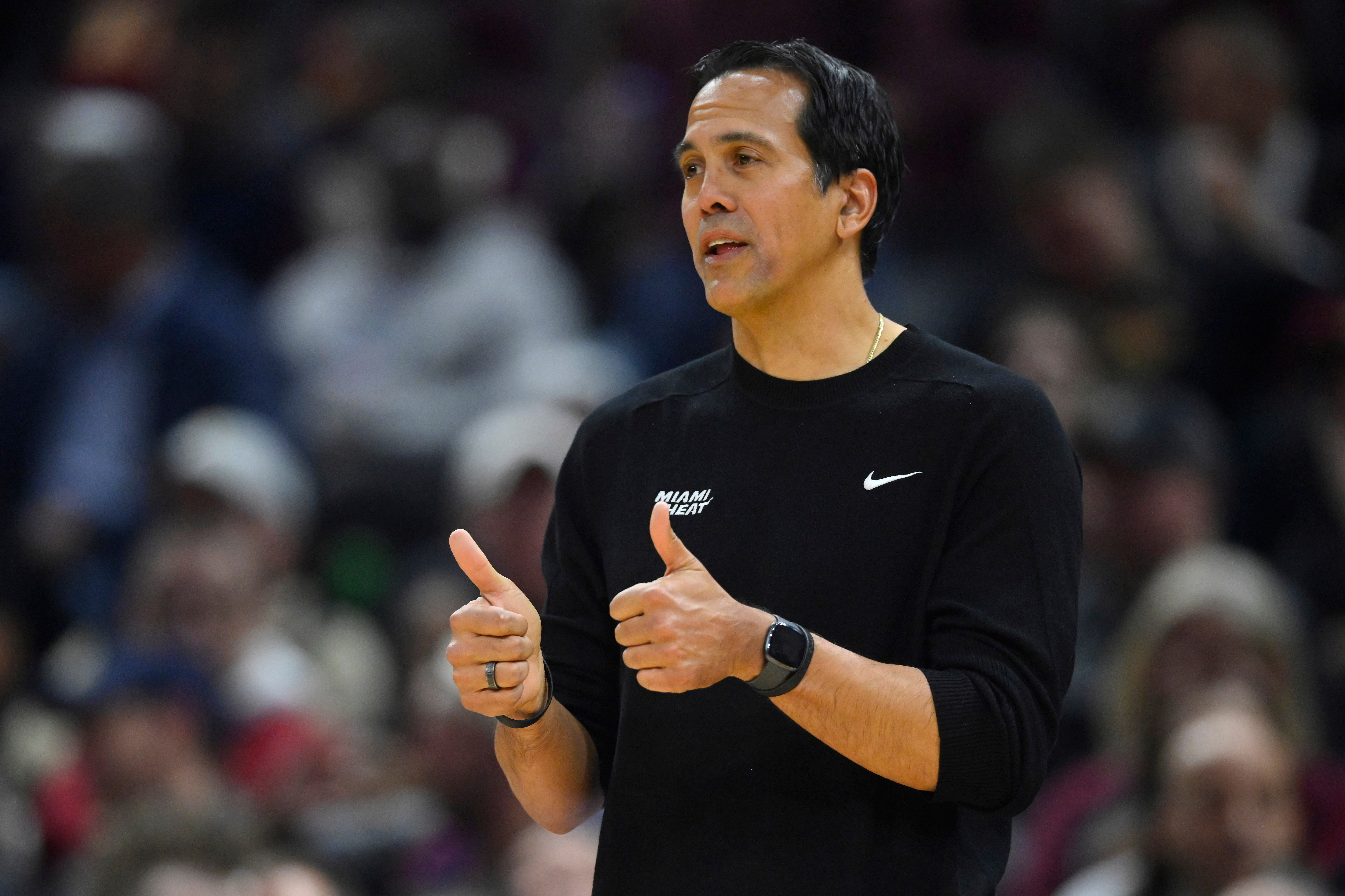 Miami Heat coach Erik Spoelstra (Image Credit: David Richard-USA TODAY Sports)