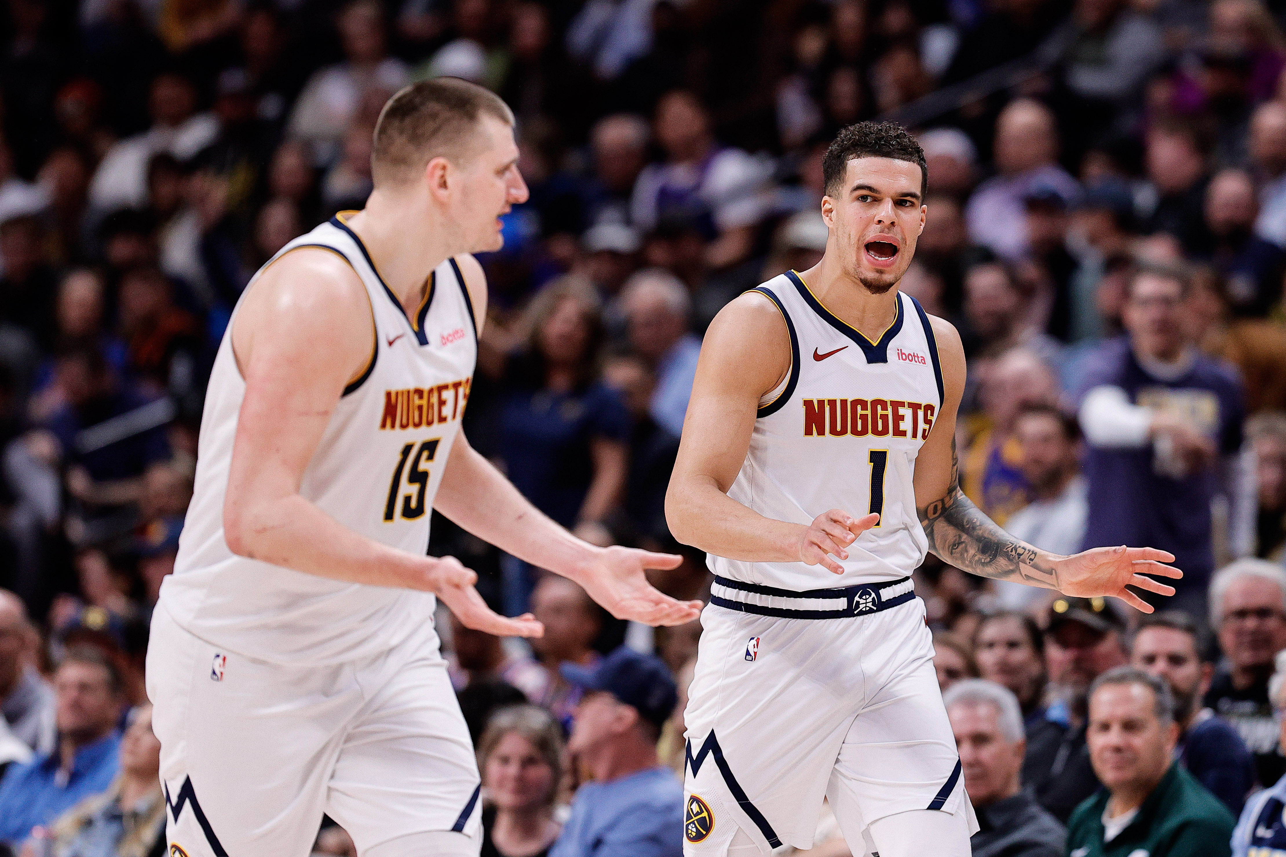 Denver Nuggets' Nikola Jokic and Michael Porter Jr. - Source: Imagn