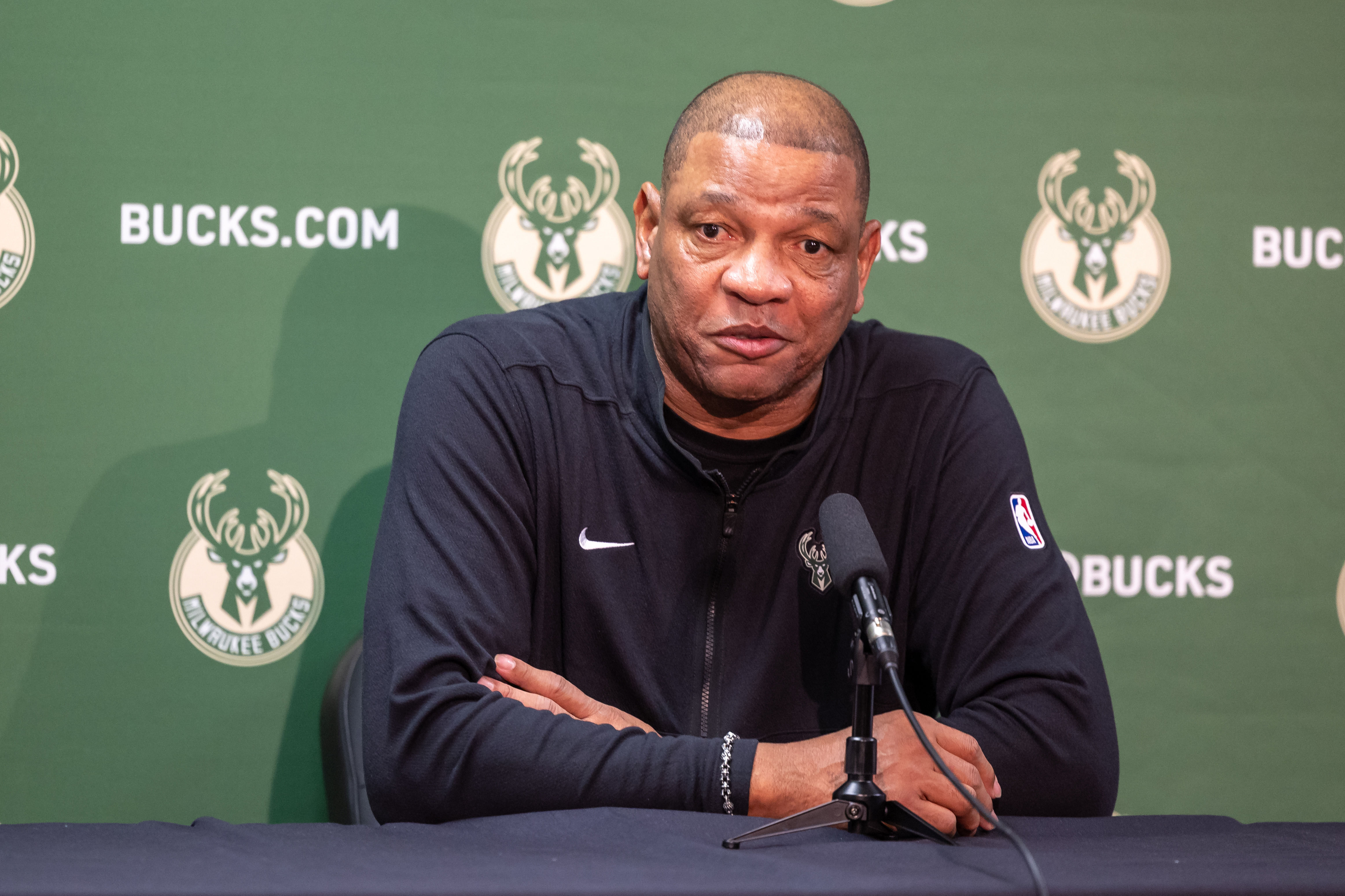 Milwaukee Bucks coach Doc Rivers (Image Credit: Stephen Lew-USA TODAY Sports)