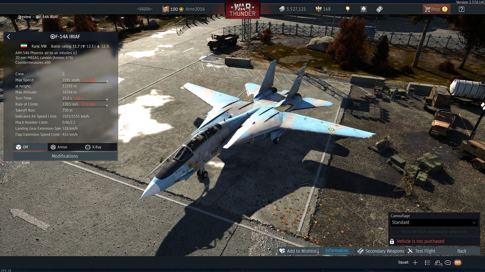 The F-14A IRIAF is the main reward of this event (Image via Gaijin Entertainment)