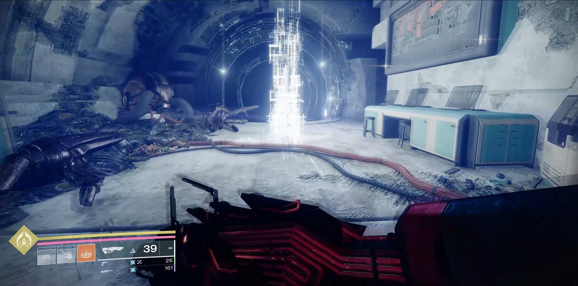 Third Conflux inside the Exo corpses room of Destiny 2 (Image via Bungie)