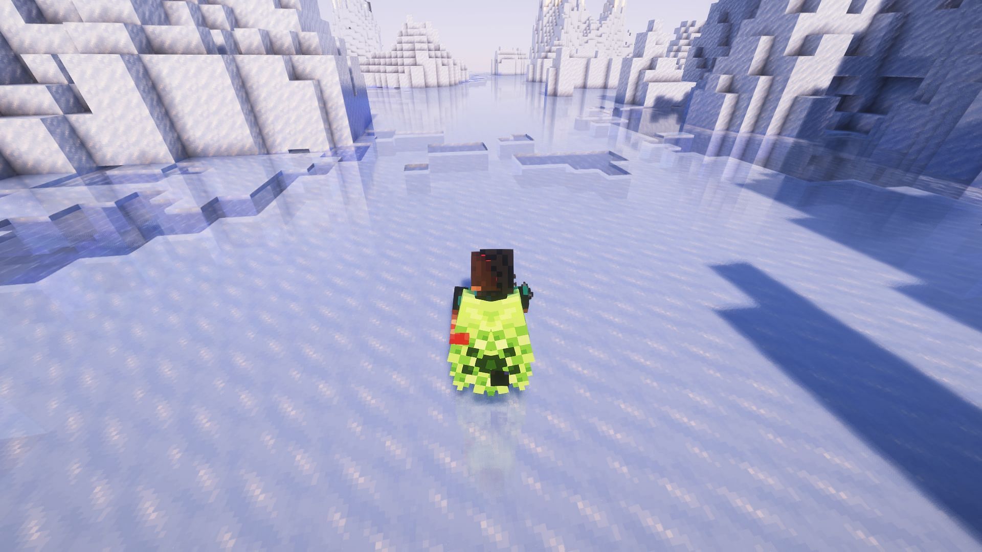 Players can walk faster on ice (Image via Mojang Studios)