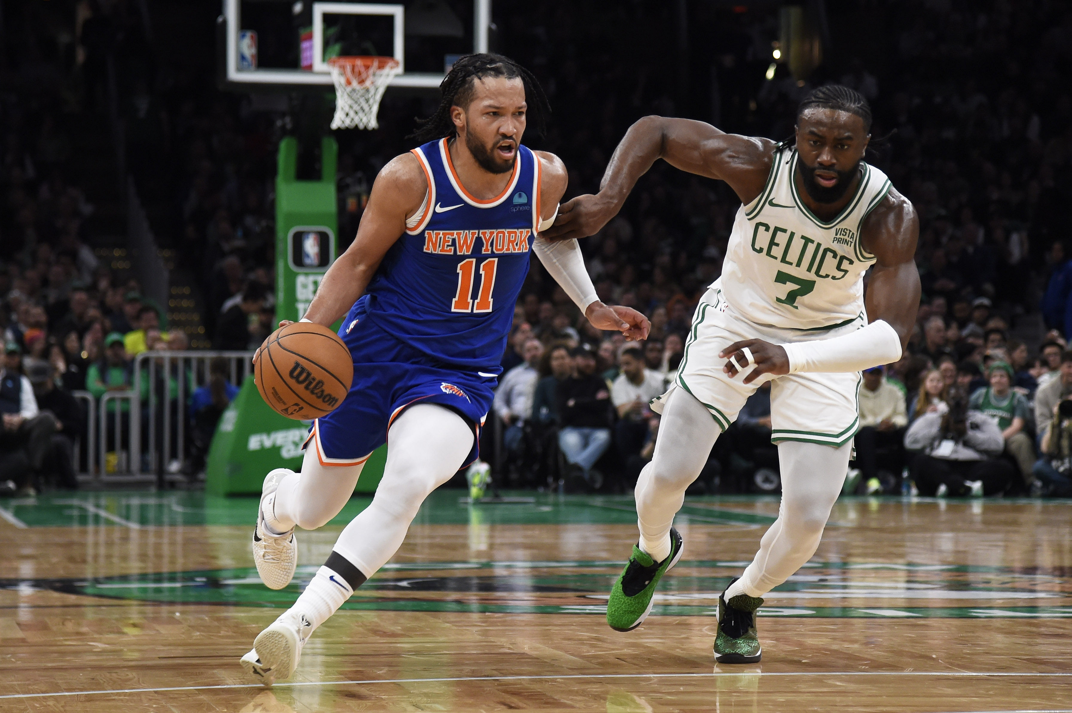 New York Knicks&#039; Jalen Brunson vs. Boston Celtics&#039; Jaylen Brown - Source: Imagn