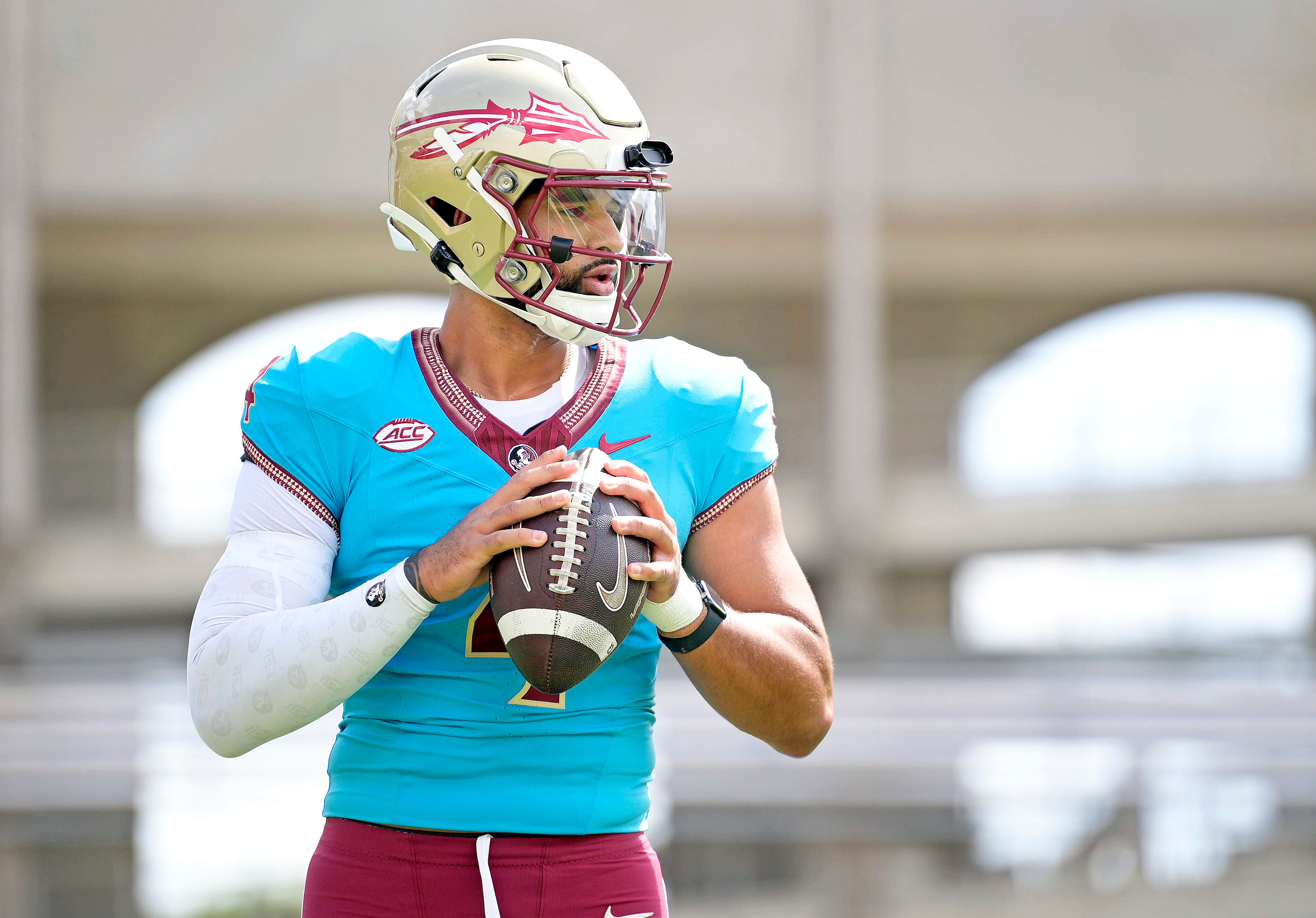 A comeback ACC season for Florida State QB DJ Uiagalelei would be a great college football story, but it seems pretty unlikely. (Photo credit: IMAGN)