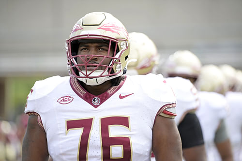 Florida State OT Darius Washington and the Seminoles will face a tougher schedule in 2024 than in 2023. (Photo Credit: IMAGN)