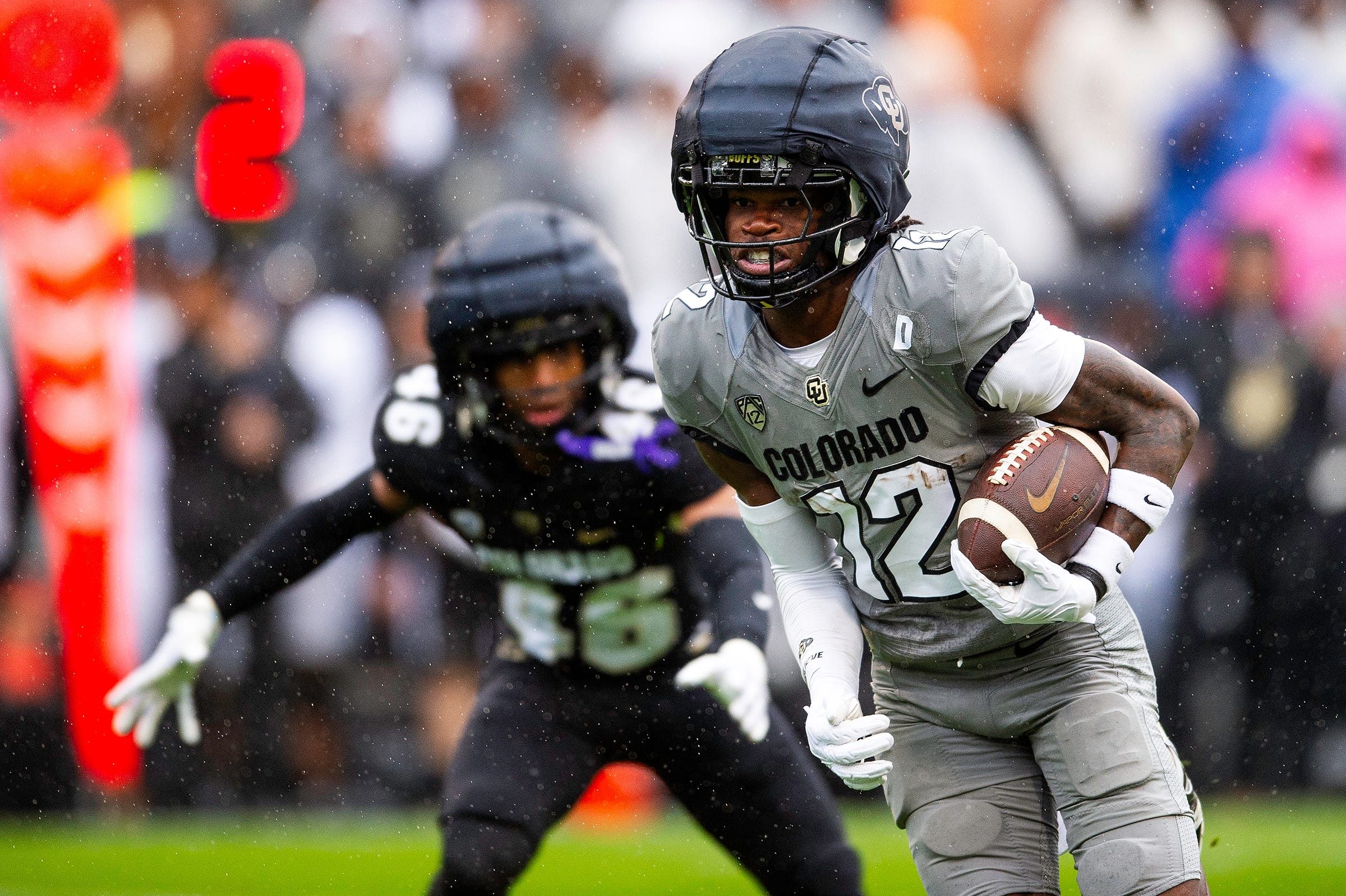 Colorado&#039;s Travis Hunter runs the ball during a Colorado football spring game | Picture credit: Imagn