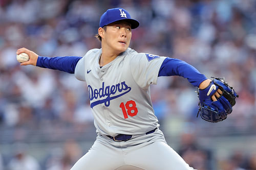 Yoshinobu Yamamoto could return to the Dodgers rotation by the end of the month (Photo Credit: IMAGN)