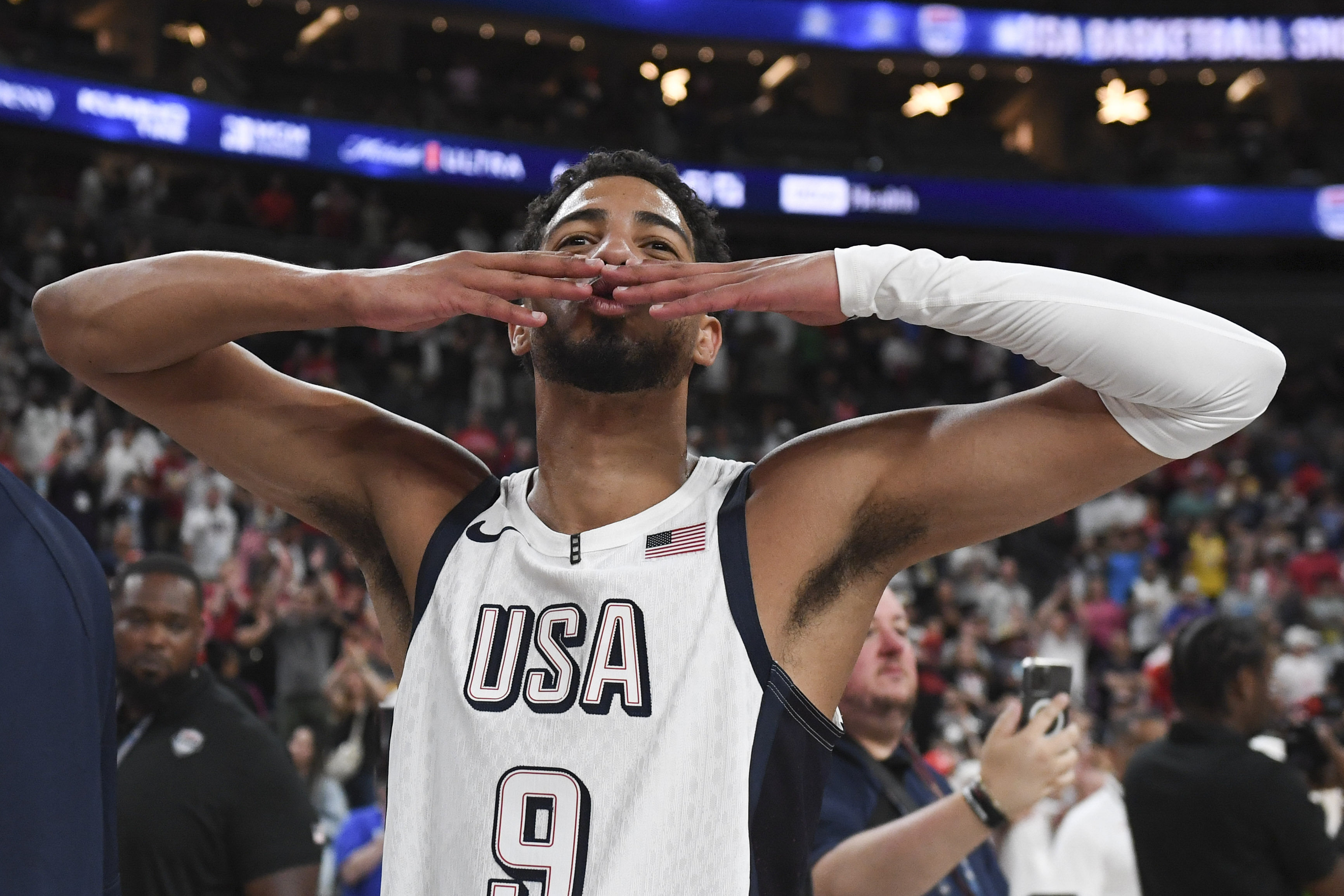 Tyrese Haliburton took a backseat with Team USA. (Photo: IMAGN)