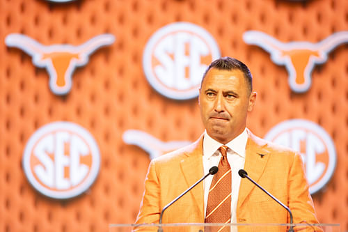 Steve Sarkisian and the Longhorns will have to adjust to being the hunted and not the hunter in the 2024 college football season. (Photo credit: IMAGN)