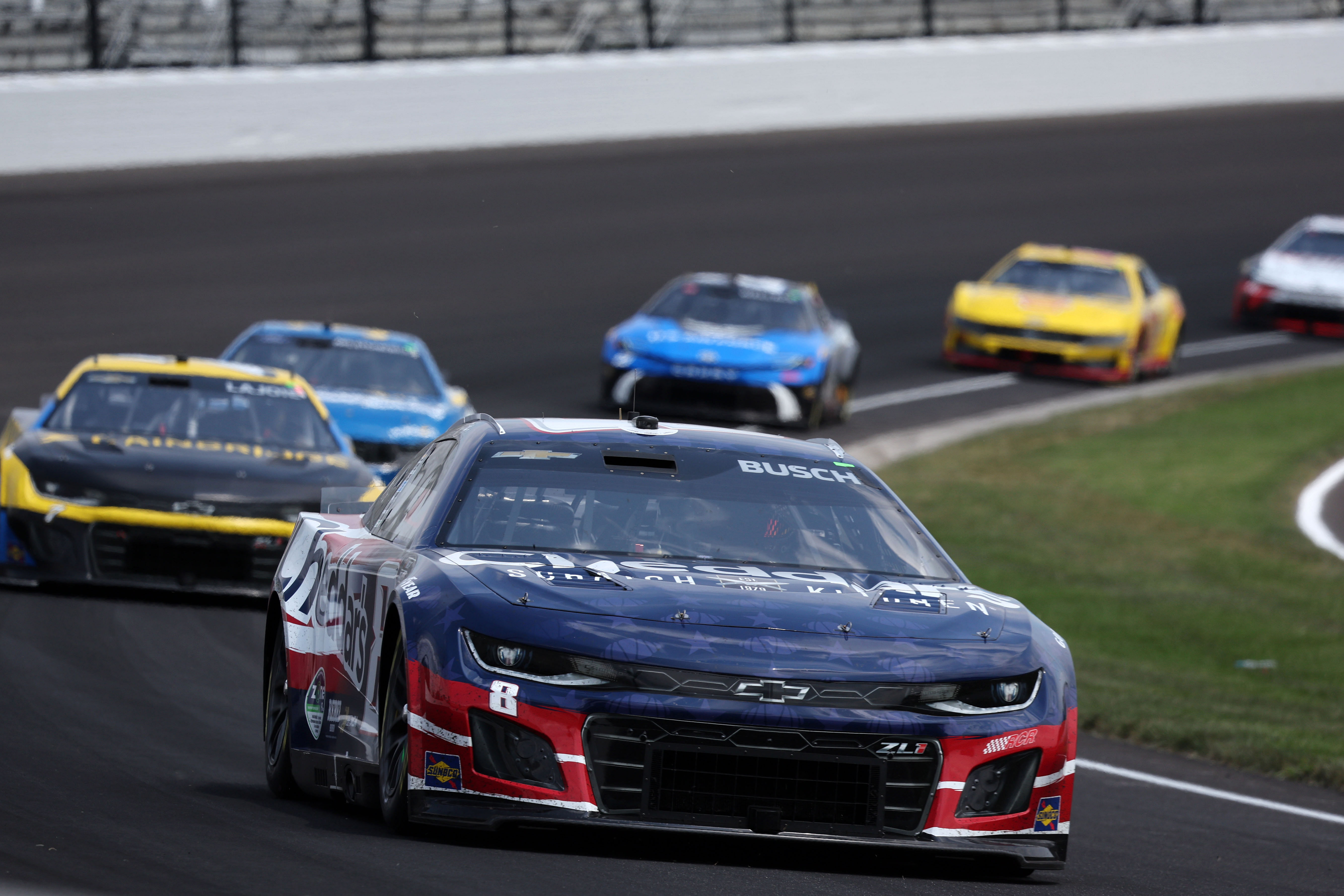 NASCAR Cup Series driver Kyle Busch (8) during the Brickyard 400 at Indianapolis Motor Speedway. Mandatory Credit: Mike Dinovo-USA TODAY Sport. Source: Imagn