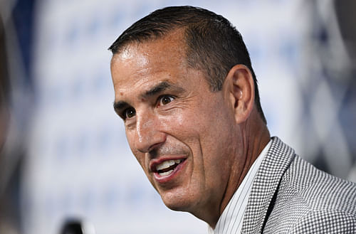 Third-year coach Luke Fickell could give Oregon a tough battle at Wisconsin on November 16th. (Photo Credit: IMAGN)