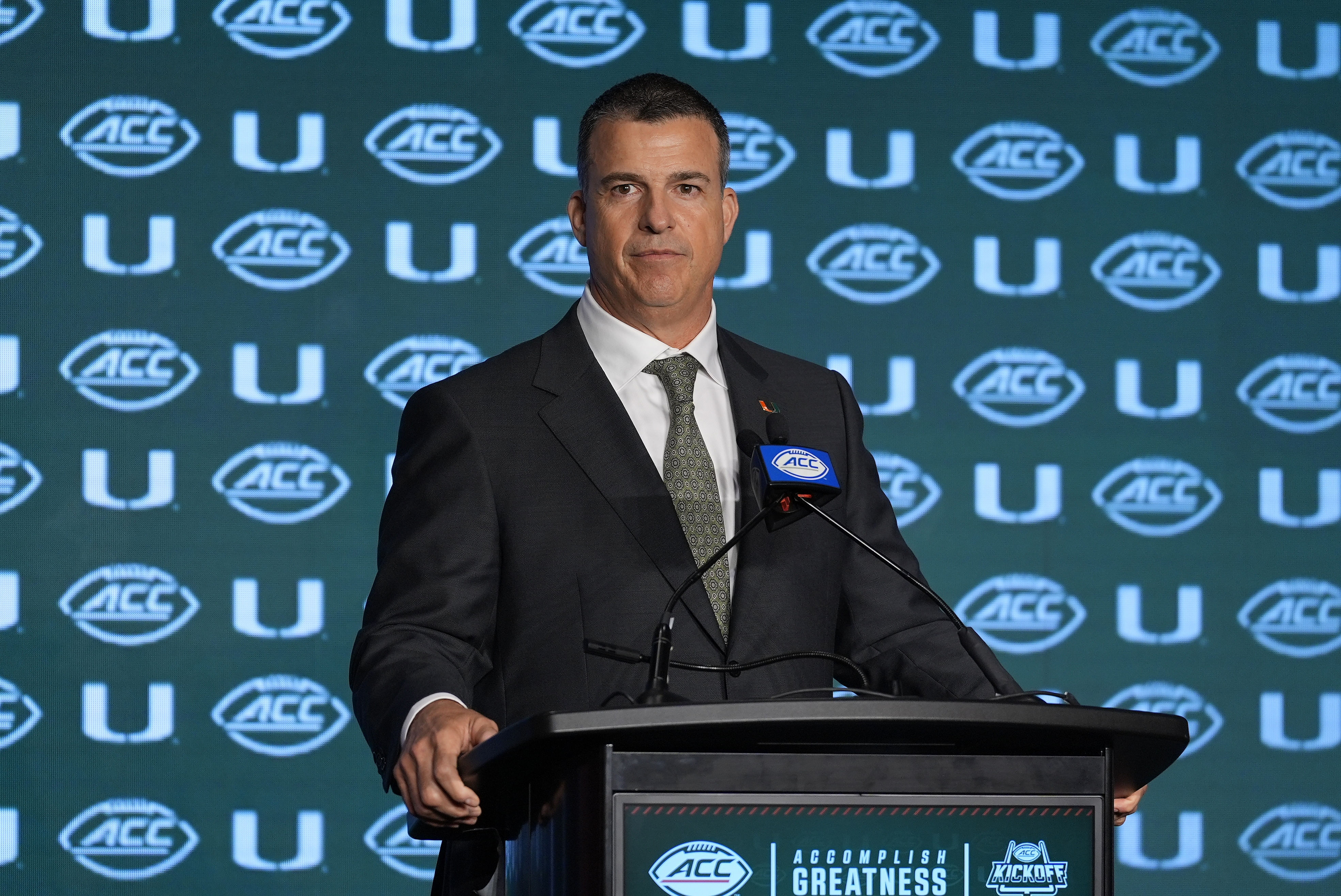 Miami and coach Mario Cristobal could get Florida off to a rough 2024 start in Week 1. (Photo Credit: IMAGN)