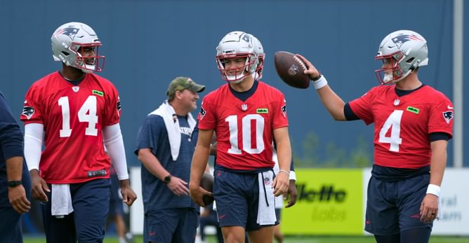 "He's taking away reps from Drake Maye, Joe Milton": Patriots legend Rob Gronkowski issues free Bailey Zappe message