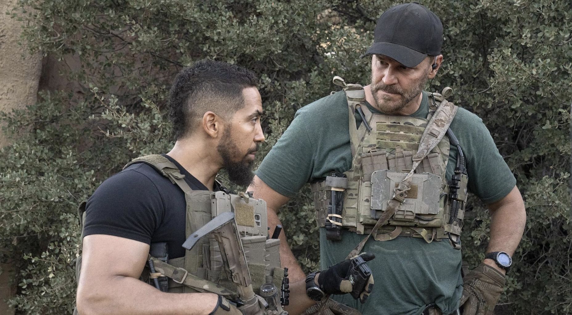 David Boreanaz and Neil Brown Jr. (Image via Paramount+)