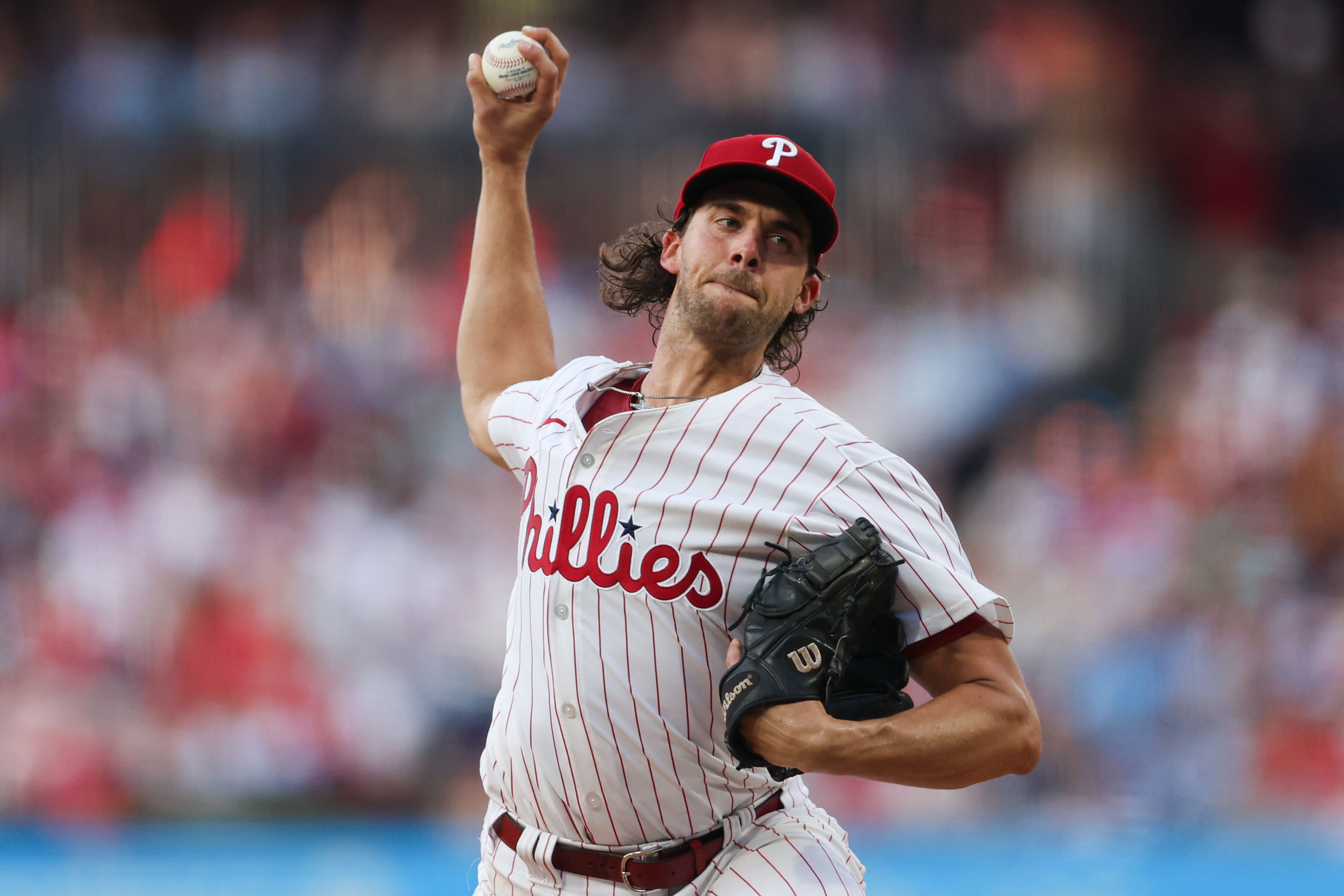 Aaron Nola should get several strikeouts today (Imagn)