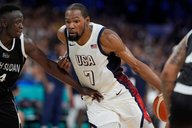 Kevin Durant stats tracker for 2024 Paris Olympics: Closer look at Team USA top scorer's game log