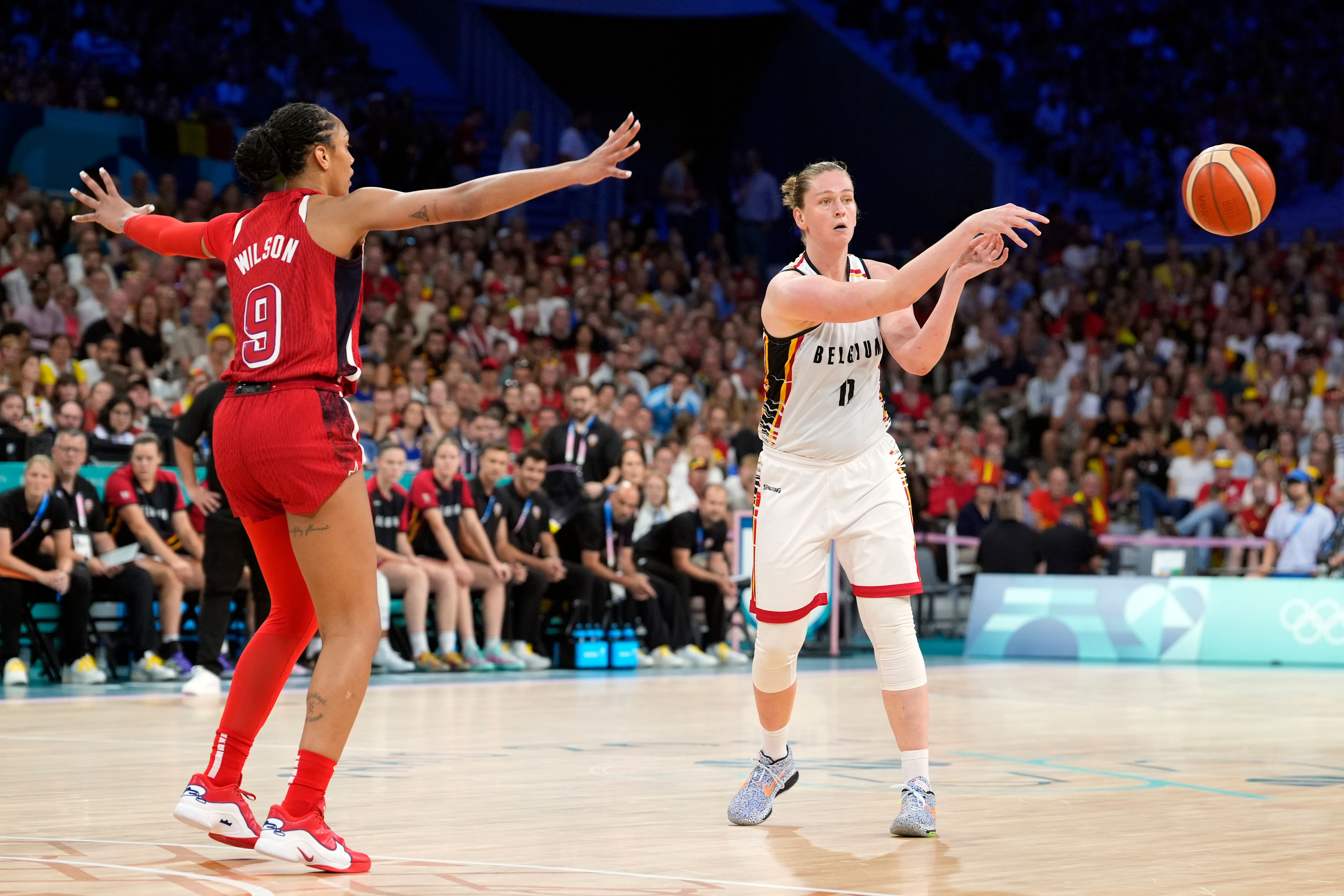 Olympics: Basketball-Women Group C - BEL-USA - Source: Imagn