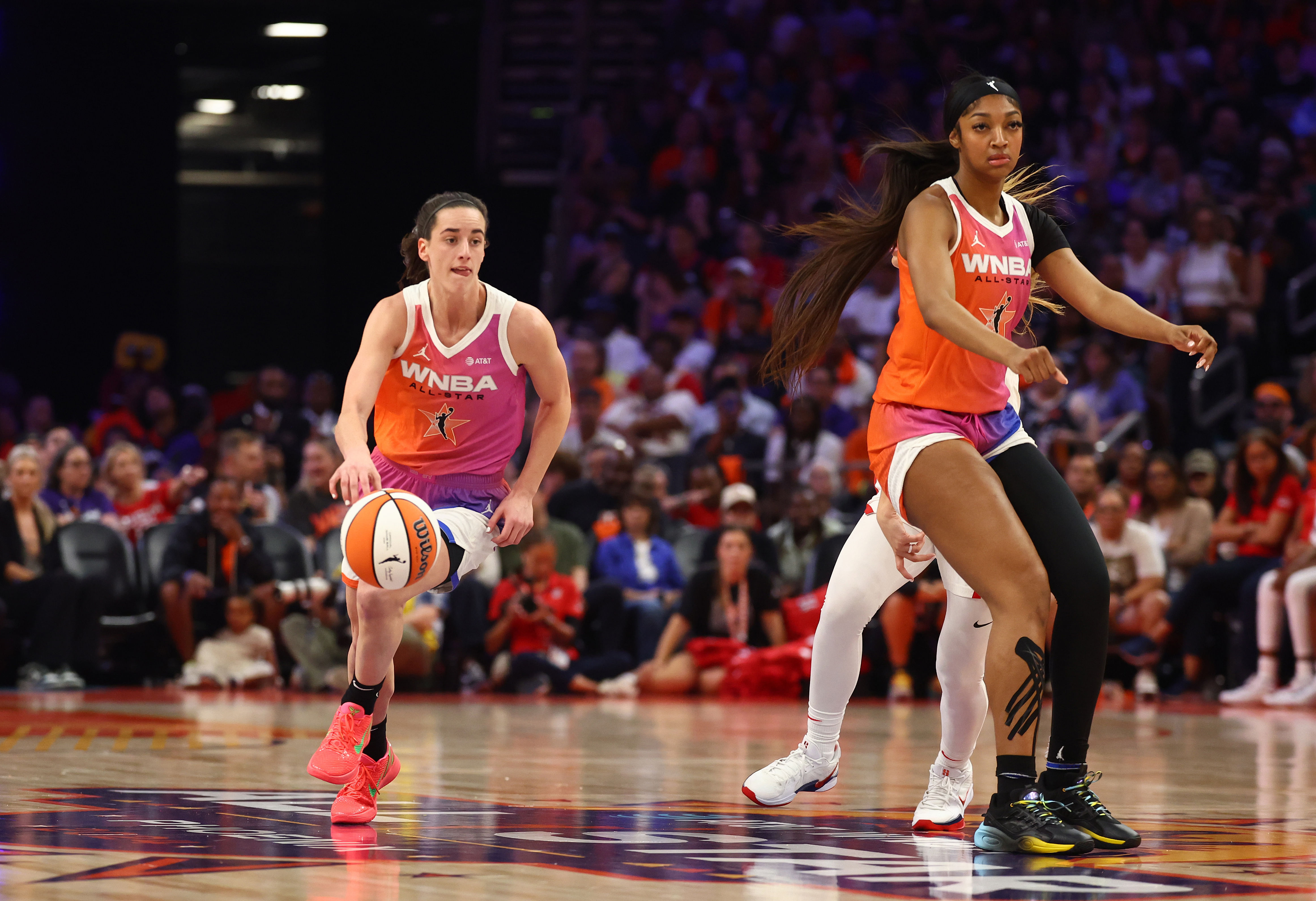 Team WNBA guard Caitlin Clark and Angel Reese (Photo Credit: IMAGN)