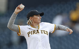 LPGA legend Annika Sorenstam throws out ceremonial first pitch at the Pittsburgh Pirates game