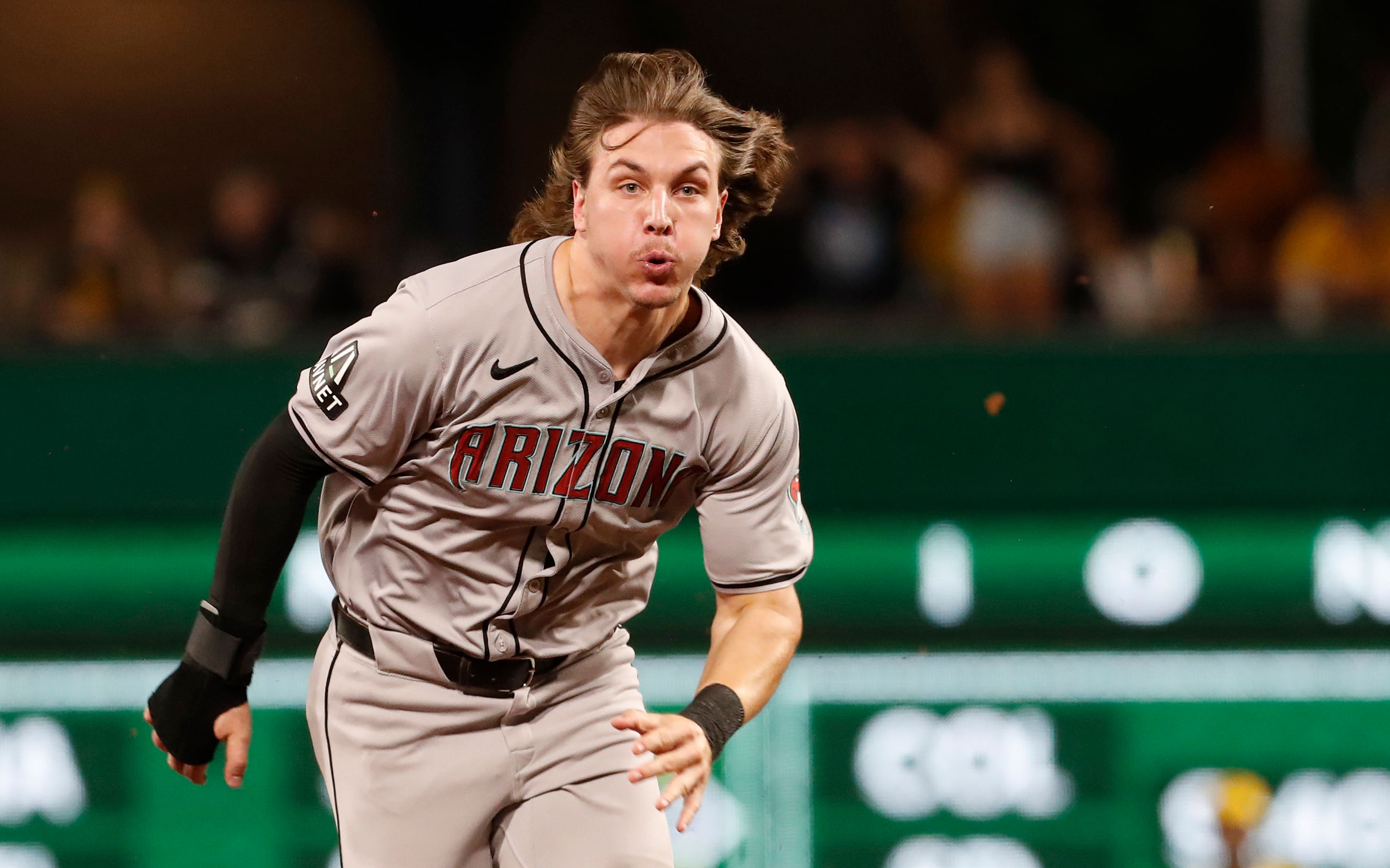 Jake McCarthy had three hits and four RBIs on Sunday (Photo Credit: IMAGN)