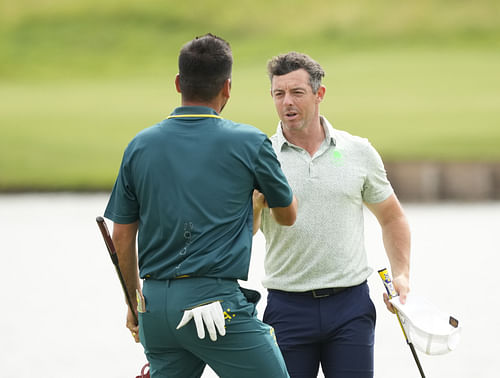 Rory McIlroy and Jason Day at the 2024 Olympics: Golf-Mens Stroke Play Round 3 - (Image Credit: Michael Madrid-USA TODAY Sports Source: Imagn)