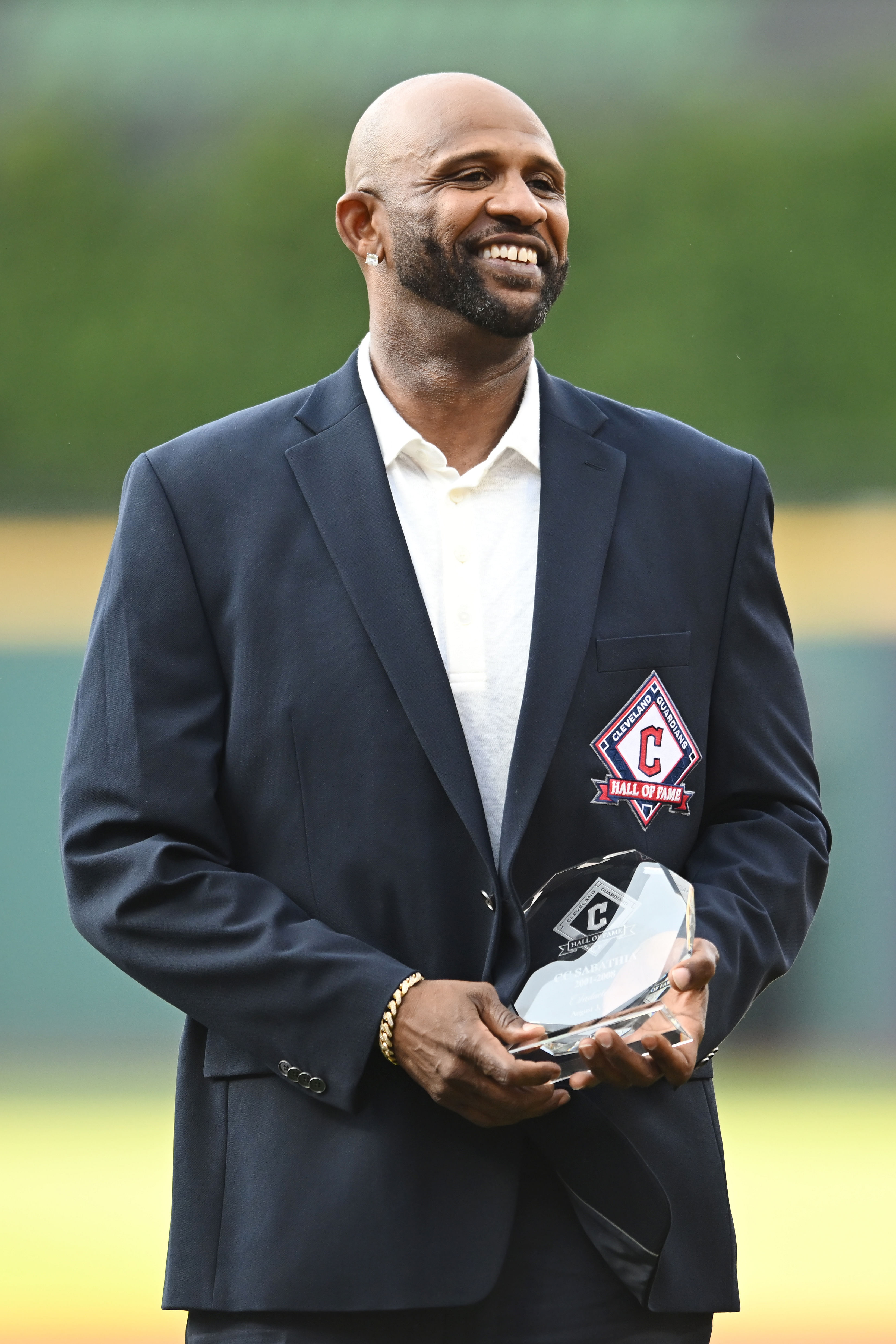 MLB: Baltimore Orioles at Cleveland Guardians. CC Sabathia inducted into Guardians Hall of Fame. Source: Imagn