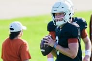 Texas's Quinn Ewers is often overlooked in the naming of top QBs. (Photo Credit: IMAGN)