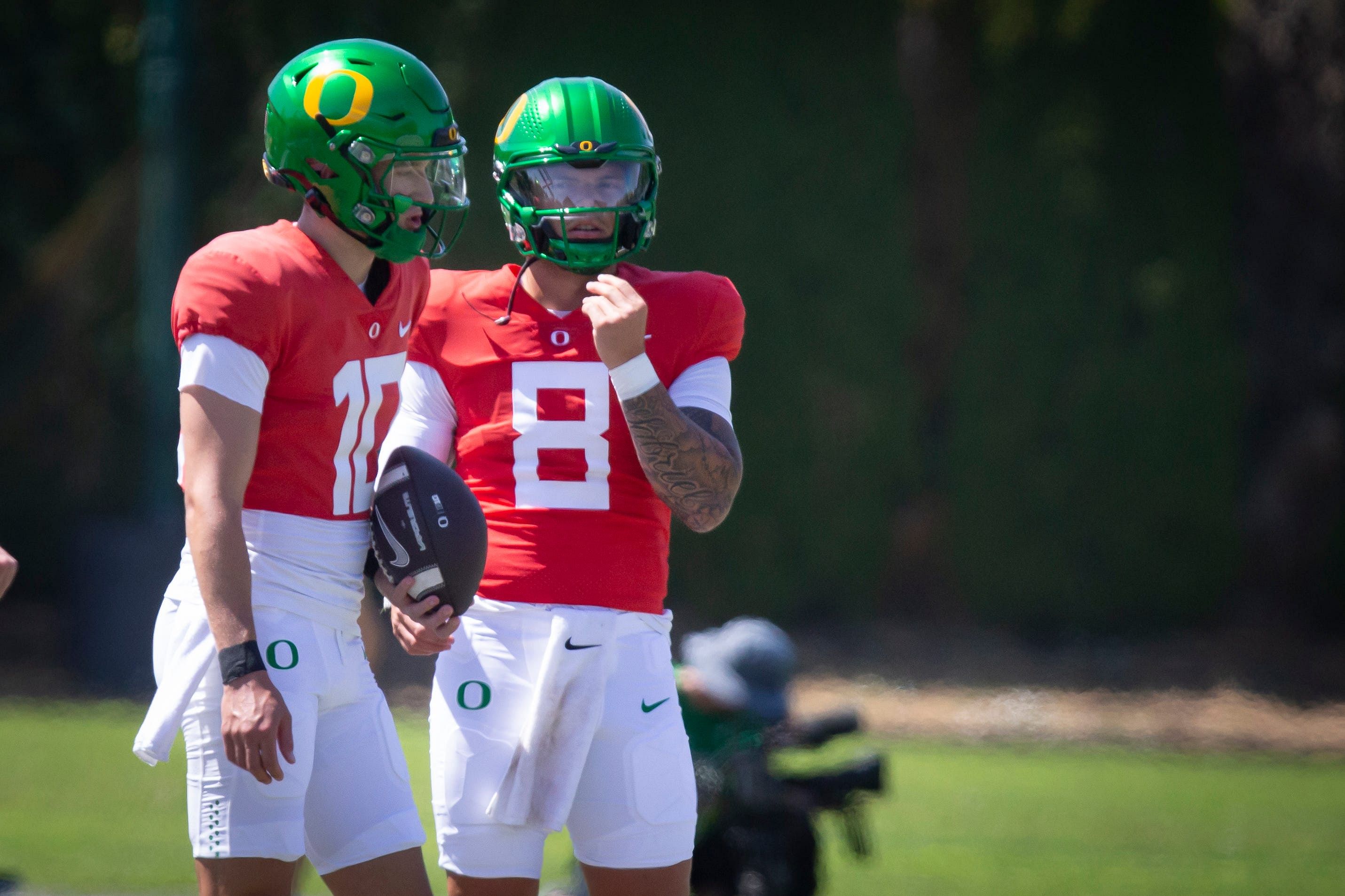 Dillon Gabriel and Oregon will be a tough road challenge for Ohio State in 2024 (Photo Credit: IMAGN)