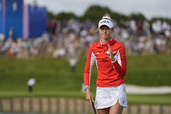Nelly Korda suffers late collapse during round 2 of golf at the Paris Olympics