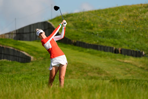 Nelly Korda is tied for third at the Olympics (Imagn)